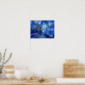 Blue Swimmer Design Poster Print Muurkunst (Keuken)