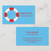 Blue Swimming Coach Instructor Visitekaartje (Voorkant / Achterkant)