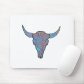 Blue Swirl Bison Skull Art Muismat (Met muis)