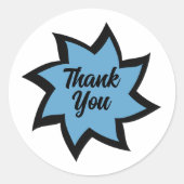 Blue Swirl Dank u Sticker (Voorkant)