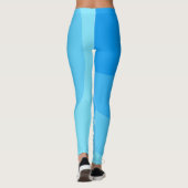Blue Swirl Energy– Modern Abstract Fitness Style Leggings (Achterkant)