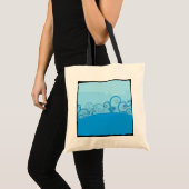 Blue Swirl Fantasy Canvas tas (Voorkant (product))
