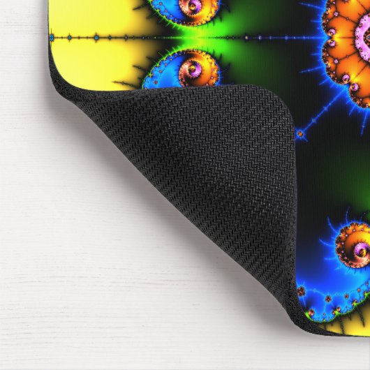 Blue Swirl Fractal Mousepad Muismat (Hoek)