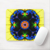 Blue Swirl Fractal Mousepad Muismat (Met muis)