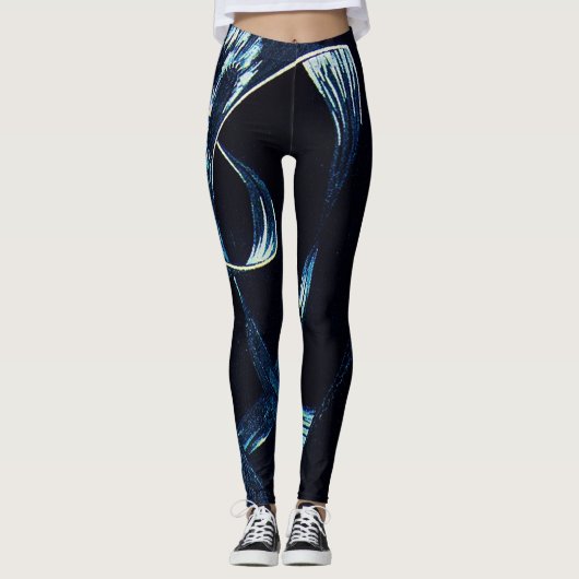 Blue Swirl  Leggings (Voorkant)
