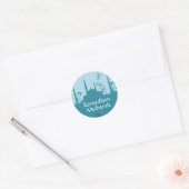 Blue Swirl Moskee Stickers (Envelop)