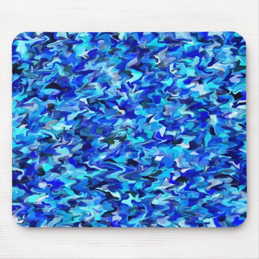 Blue Swirl Mousepad Muismat (Voorkant)