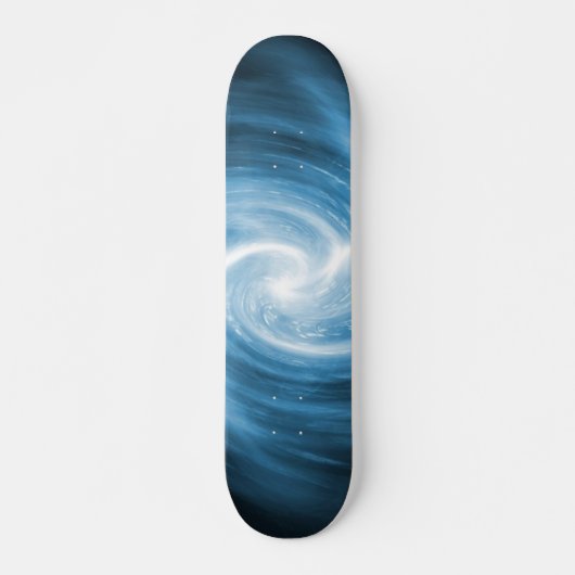 blue swirl skateboard (Voorkant)