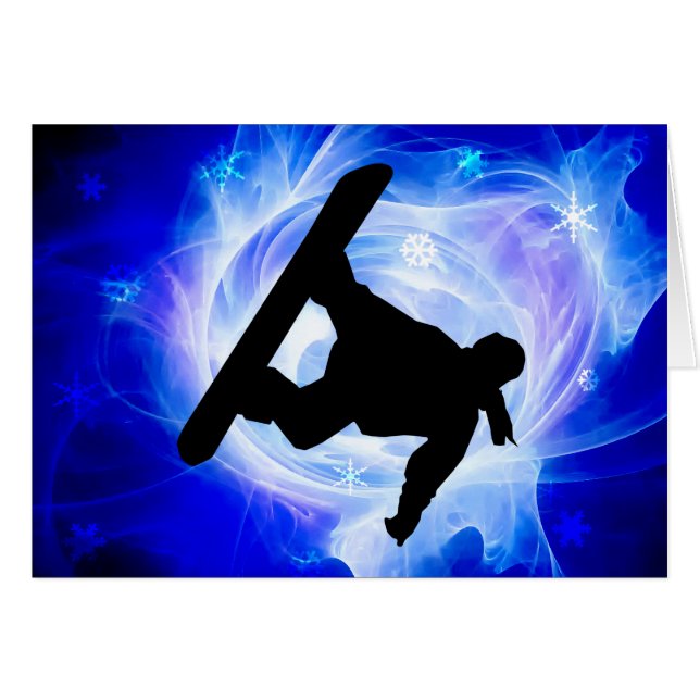 Blue Swirl Snowstorm (Voorkant Horizontaal)