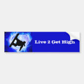 Blue Swirl Snowstorm Bumpersticker (Voorkant)