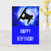 Blue Swirl Snowstorm Kaart (Gele Bloem)