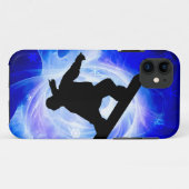 Blue Swirl Snowstorm Snowboard Case-Mate iPhone Case (Achterkant (horizontaal))