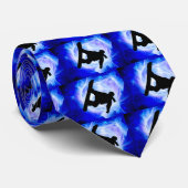 Blue Swirl Snowstorm Stropdas (Opgerold)