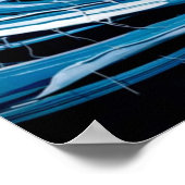 Blue Swirl Vrouw Model Poster Print Wandkunst (Hoek)