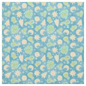 Blue Swirl Winter fabric Stof (Swatch)