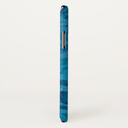 Blue Swirling Damask Patroon Case-Mate iPhone Case (Achterkant / rechts)