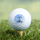 Blue Swirls 60 jaar oud Golfballen (Insitu Shirt)