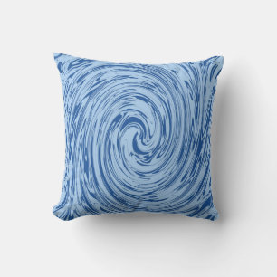 Blue Swirls Abstract Patroon Stijlvol Nautical Gif Buitenkussen