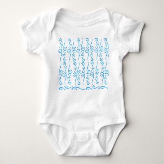 Blue Swirls Baby Jersey Bodysuit (Voorkant)