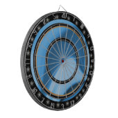Blue Swirls Custom Dart Board Dartbord (Voorkant Links)