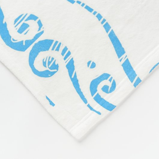 Blue Swirls Fleece Blanket (Hoek)