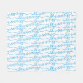 Blue Swirls Fleece Blanket Deken (Voorkant (Horizontaal))