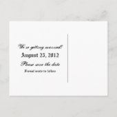 Blue Swirls Guitar Save the Date Briefkaart (Achterkant)