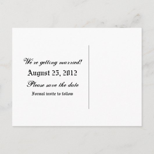 Blue Swirls Guitar Save the Date Briefkaart (Achterkant)