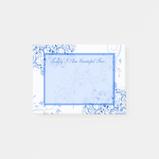 Blue Swirls Helpful Self Help Healing Gratitude Post-it® Notes (Voorkant)