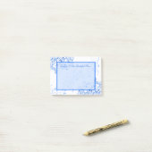 Blue Swirls Helpful Self Help Healing Gratitude Post-it® Notes (Op bureau)