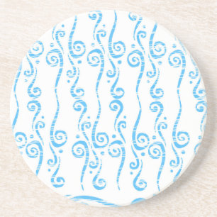 Blue Swirls-Onderzetter Zandsteen Onderzetter