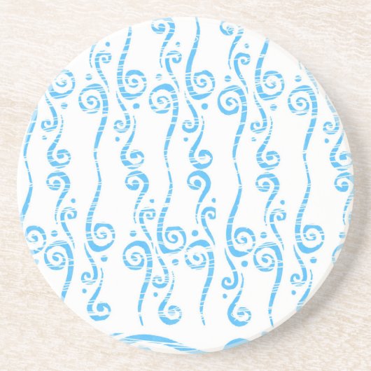 Blue Swirls-Onderzetter Zandsteen Onderzetter (Voorkant)