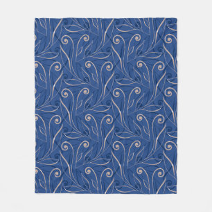 Blue Swirls Pattern Fleece Deken