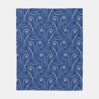 Blue Swirls Pattern Fleece Deken
