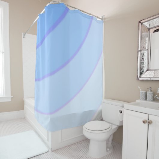 Blue Swirls Shower Curtain Douchegordijn (In situ)