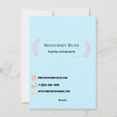 Blue Swirly bedankkaart voor kleine bedrijven Feestdagenkaart (Achterkant)