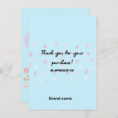 Blue Swirly bedankkaart voor kleine bedrijven Feestdagenkaart (Voorkant / Achterkant)