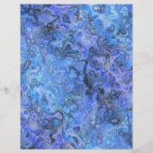 Blue Swirly Marble Bulk Scrapbook Paper Pages Flyer (Achterkant)