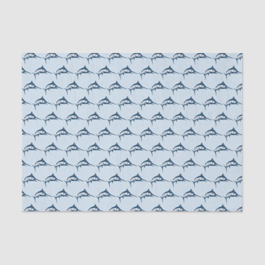 Blue Swordfish Pattern Cool Tissuepapier (Voorkant)