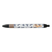 Blue Tabby kattenpatroon gepersonaliseerd Zwarte Inkt Pen (Voorkant)