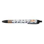 Blue Tabby kattenpatroon gepersonaliseerd Zwarte Inkt Pen (Bodem)