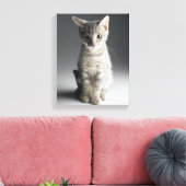 Blue Tabby Kitten Canvas Afdruk (Insitu (Woonkamer))
