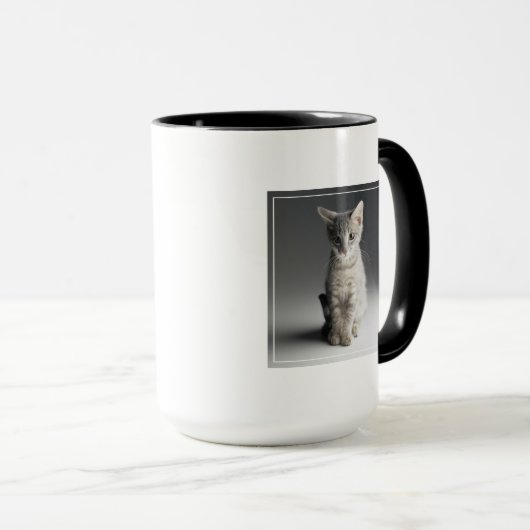 Blue Tabby Kitten Mok (Voorkant rechts)