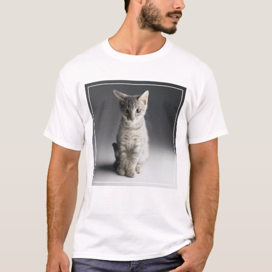 Blue Tabby Kitten T-shirt (Voorkant)