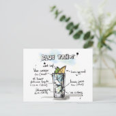 Blue Tahoe Drink Recipe Design Briefkaart (Staand voorkant)
