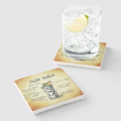 Blue Tahoe Drink Recipe Stenen Onderzetter (Zijkant)