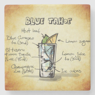 Blue Tahoe Drink Recipe Stenen Onderzetter