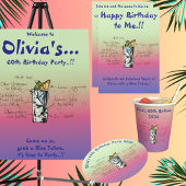 Blue Tahoe verjaardagsfeestje Ronde Kartonnen Onderzetter