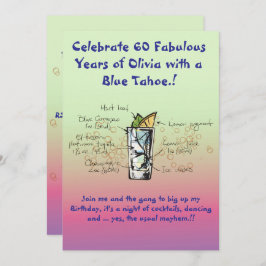 Blue Tahoe verjaardagsfeestje uitnodiging