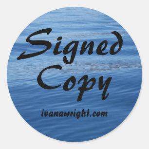 Blue Tahoe Water Foto Ondertekend Exemplaar met UR Ronde Sticker